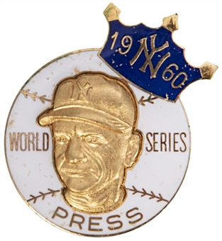 1960 New York Yankees World Series Press Pin 